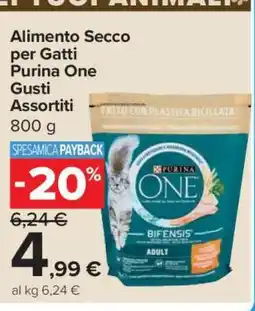 Carrefour Alimento Secco per Gatti Purina One Gusti Assortiti offerta