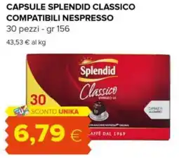 Tigre Capsule splendid classico compatibili nespresso 30 pezzi offerta