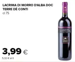 Tigre Lacrima di morro d'alba DOC TERRE DÈ CONTI offerta