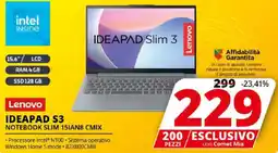 Comet Lenovo IDEAPAD S3 NOTEBOOK SLIM 15IAN8 CMIX offerta