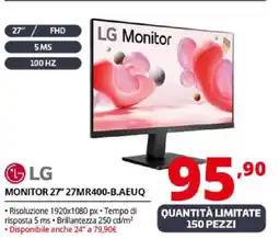 Comet LG MONITOR 27" 27MR400-B.AEUQ offerta