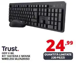 Comet Trust ODY II WL KIT TASTIERA E MOUSE WIRELESS SILENZIOSO offerta