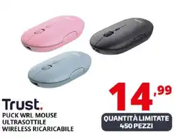 Comet Trust. PUCK WRL MOUSE ULTRASOTTILE WIRELESS RICARICABILE offerta