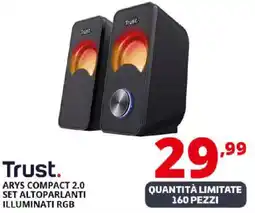 Comet Trust ARYS COMPACT 2.0 SET ALTOPARLANTI ILLUMINATI RGB offerta