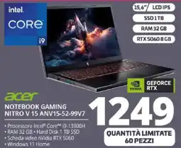 Comet acer NOTEBOOK GAMING NITRO V 15 ANV15-52-99V7 offerta