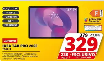 Comet Lenovo IDEA TAB PRO 20SE TABLET offerta