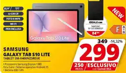 Comet SAMSUNG GALAXY TAB S10 LITE TABLET SM-X400NZSREUE offerta