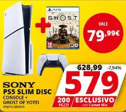 Comet SONY PS5 SLIM DISC CONSOLE + GHOST OF YOTEI offerta