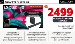 Comet LG OLED evo Al Serie C5 OLED77C55 offerta