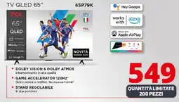 Comet TCL TV QLED 65" 65P79K offerta