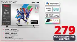 Comet TCL TV QLED 43" 43P79K offerta