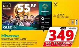 Comet Hisense SMART QLED TV 55" 55E79Q offerta
