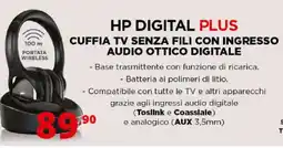 Comet HP digital plus cuffia tv senza fili con ingresso audio ottico digitale offerta