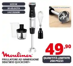 Comet Moulinex FRULLATORE AD IMMERSIONE DD673810 QUICKCHEF+ offerta