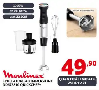 Comet Moulinex FRULLATORE AD IMMERSIONE DD673810 QUICKCHEF+ offerta