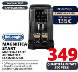 Comet DeLonghi MAGNIFICA START MACCHINA CAFFÈ AUTOMATICA ECAM220.22.GB offerta