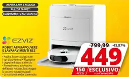 Comet EZVIZ ROBOT ASPIRAPOLVERE E LAVAPAVIMENTI RS2 offerta