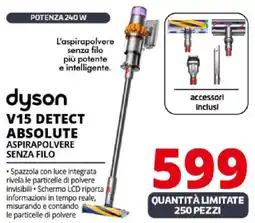Comet dyson V15 DETECT ABSOLUTE ASPIRAPOLVERE SENZA FILO offerta