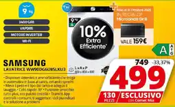 Comet SAMSUNG LAVATRICE WW90DG6U85LKU3 offerta