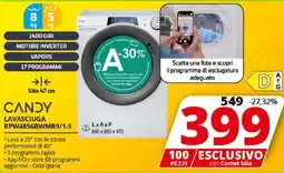 Comet CANDY LAVASCIUGA RPW4856BWMR9/1-S offerta