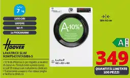 Comet HOOVER LAVATRICE SLIM H3WPS4376TAMB6-S offerta