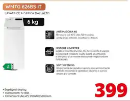 Comet Hotpoint WMTG 626BS IT LAVATRICE A CARICA DALL'ALTO offerta