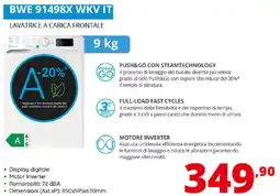 Comet INDESIT BWE 91498X WKV IT LAVATRICE A CARICA FRONTALE offerta