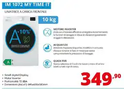 Comet INDESIT IM 1072 MY TIME IT LAVATRICE A CARICA FRONTALE offerta