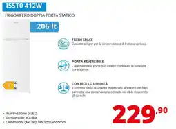 Comet INDESIT l55T0 412W FRIGORIFERO DOPPIA PORTA STATICO offerta