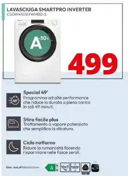 Comet CANDY LAVASCIUGA SMARTPRO INVERTER CSOW41076TWMBO-S offerta