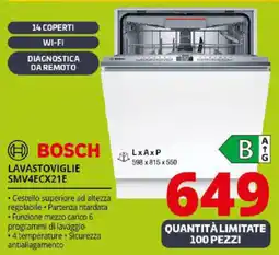 Comet BOSCH LAVASTOVIGLIE SMV4ECX21E offerta
