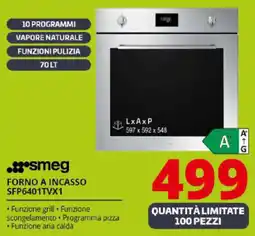 Comet smeg FORNO A INCASSO SFP6401TVX1 offerta