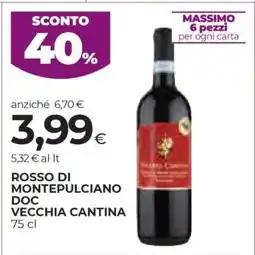 Coop Rosso di Montepulciano DOC Vecchia Cantina offerta