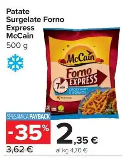 Carrefour Patate Surgelate Forno Express McCain offerta