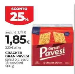 Coop Cracker Gran Pavesi offerta