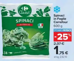 Carrefour Spinaci in Foglie Carrefour offerta