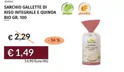 Prezzemolo e Vitale Sarchio gallette di riso integrale e quinoa bio offerta