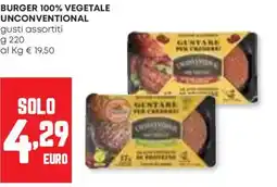 Panorama Burger 100% vegetale UNCONVENTIONAL offerta