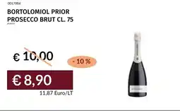 Prezzemolo e Vitale Bortolomiol prior prosecco brut offerta