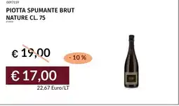 Prezzemolo e Vitale Piotta spumante brut nature offerta