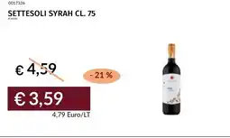 Prezzemolo e Vitale Settesoli syrah offerta