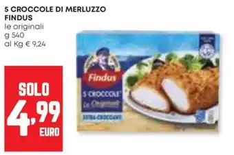 Panorama 5 croccole di merluzzo FINDUS offerta