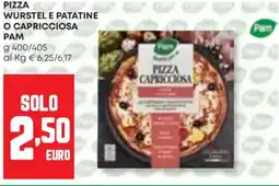 Panorama Pizza wurstel e patatine o capricciosa PAM offerta