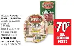 Panorama Salumi a cubetti fratelli BERETTA offerta
