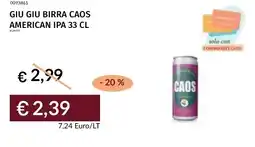 Prezzemolo e Vitale Giu giu birra caos american ipa offerta
