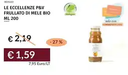 Prezzemolo e Vitale Le eccellenze p&v frullato di mele bio offerta