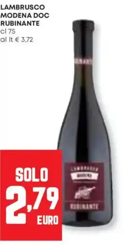 Panorama Lambrusco modena doc rubinante offerta