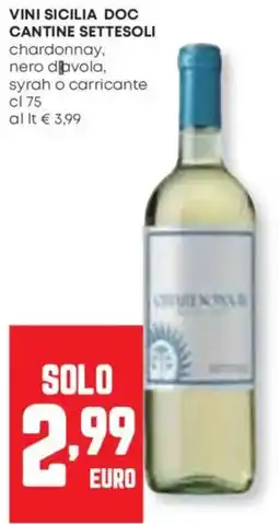 Panorama Vini sicilia doc cantine settesoli offerta