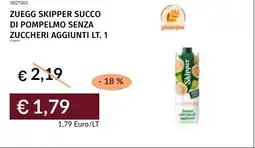 Prezzemolo e Vitale Zuegg skipper succo di pompelmo senza zuccheri aggiunti offerta