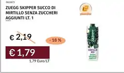 Prezzemolo e Vitale Zuegg skipper succo di mirtillo senza zuccheri aggiunti offerta